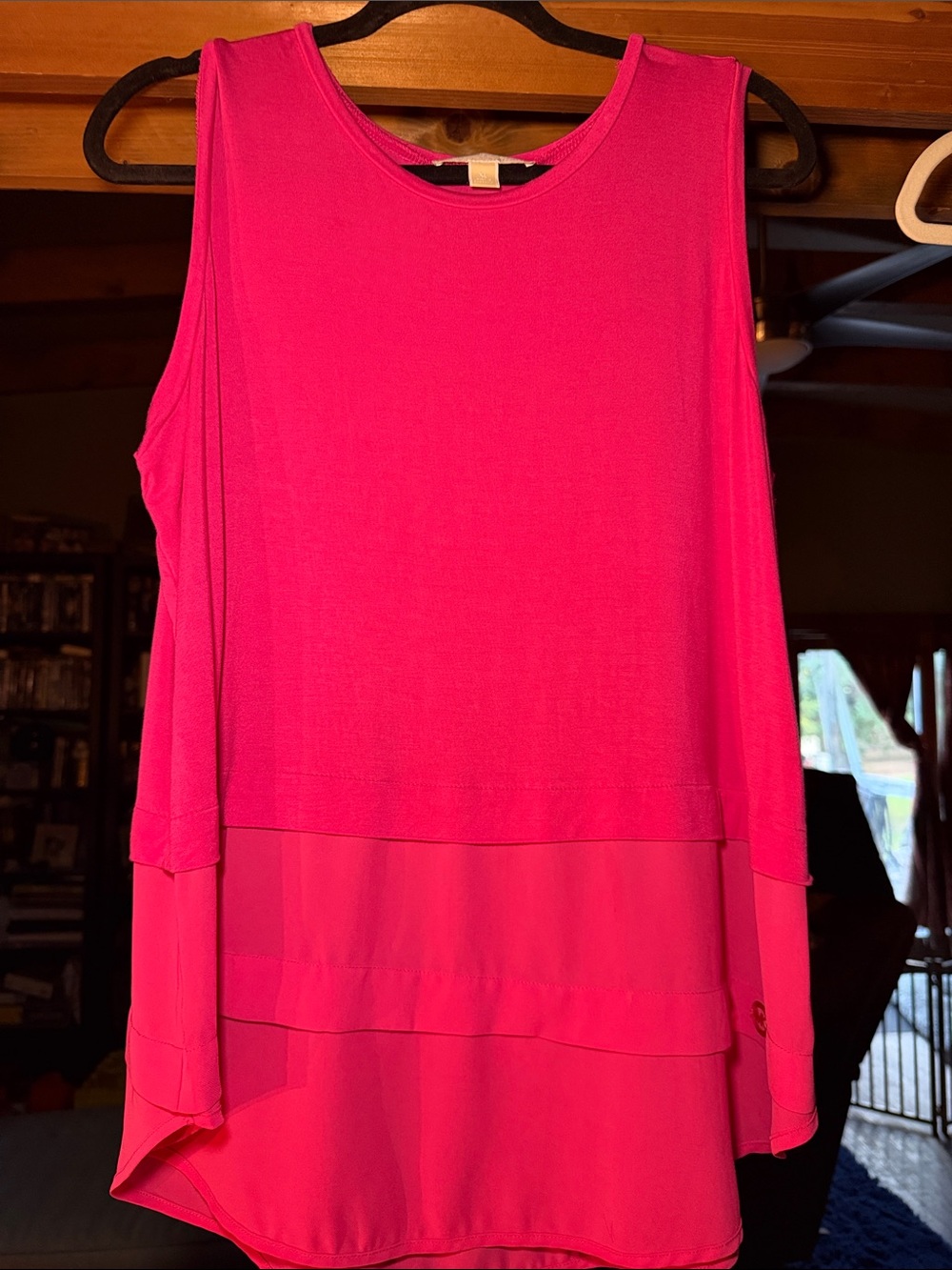 Michael Kors Bright Pink Layered Sleeveless Tunic